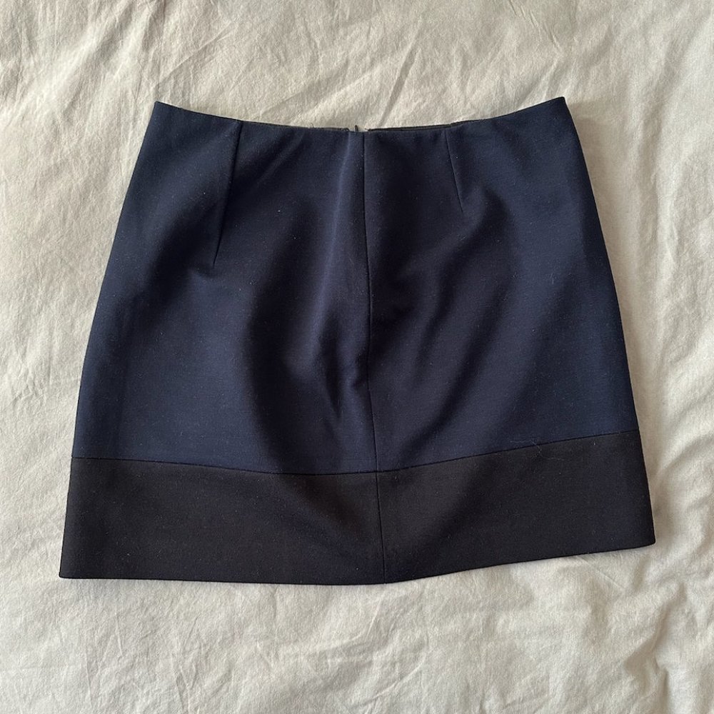 Elie Tahari Black and Navy Blue Short Skirt